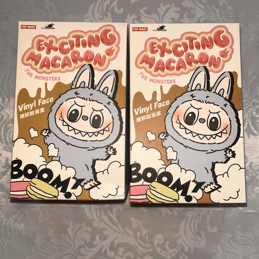 100% Authentic Popmart Exciting Macaron Labubu Plush Dolls